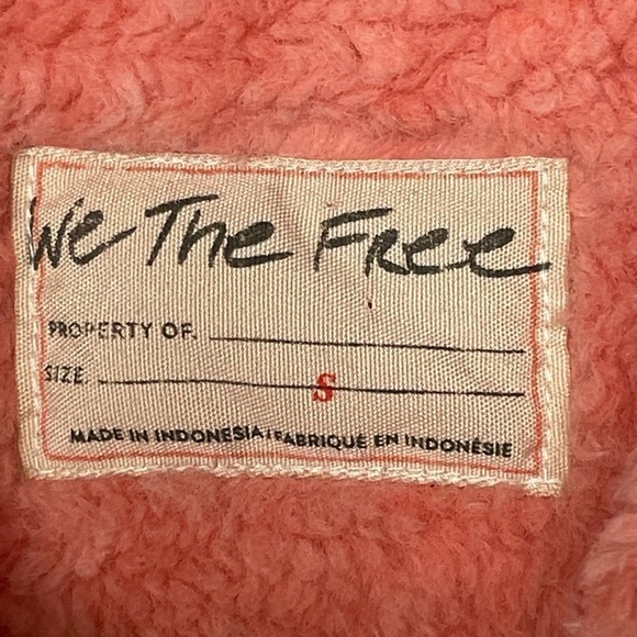 Free People jacket Teddy Swing  sz small pink - Picture 5 of 8